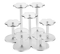 Gralara Acrylic Finger Rings Riser,Jewelry Display Stand,7 Layer Cupcake Stand Display Rack, clear