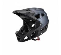Gralara Adult Headgear Full Face Downhill Helmet Helmet Head With Extended Chin Support And Design Suitable for steep slopes stony tracks technical trails, Titanium Black, L【59-61CM】