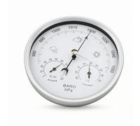 Gralara Air Pressure Meter Hygrometer Thermometer Analog Weather Instrument Construction Thermometer Hygrometer, White
