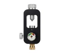 Gralara Aluminum Scuba Tank Adapter Tank Gas Transfer Fitting with Knurled Knob Accurate Diving Equipment for Dive Shop Technicians, Style C