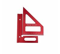 Gralara Angle Ruler Carpenter Square Triangle Ruler Measuring Tool Marking Gauge Scribing Tool Aluminum Alloy Wear Resistant For Reliable 45 And 90 Degree, Red, Triangle Imperial