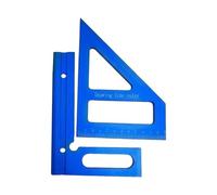 Gralara Angle Ruler Carpenter Square Triangle Ruler Measuring Tool Marking Gauge Scribing Tool Aluminum Alloy Wear Resistant For Reliable 45 And 90 Degree, Blue, Triangle Imperial