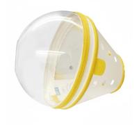 Gralara Anti Lick Dog Cone Lightweight Dog Cone Easy to Clean for Cats, Fluorescent Yellow, L