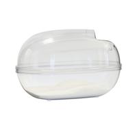 Gralara Anti-Scatter Small-Pet Bath House | Enclosed scatter-resistant Design, Smooth Molded, Bath Container with Ladder, Hamsters, Style A