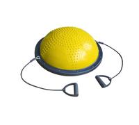 Gralara Balance with Resistance Bands Inflatable Half Heavy-Duty Half Exercise Ball for Kids, Body Alignment Discipline Practice, Yellow, Yellow, 59.8cm