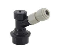 Gralara Ball Lock Quick Disconnect Right Angle Disconnect with Push in Fitting Leakproof Ball Lock Keg Connector for Homebrewers, 9.5MM, Liquid Out