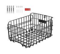 Gralara Bike Basket Rear Folding Large Capacity Foldable for Biking Shopping Camping