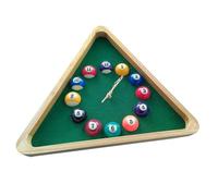 Gralara Billiards Pool Ball Triangle Wall Clock Battery Operated for Kitchen Office