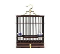 Gralara Bird Cage with Pull-out Tray Wooden Bird Cage Enclosure for Tabletop, 23 23 35.5CM, Ziguangtan Square Fine Bird Cage