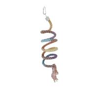Gralara Bird Spiral Rope,Cotton Climbing Toy,Parrot Swing Perch, for Lovebird,Small Birds, Gradient