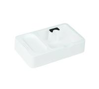Gralara Box Organizer Station With Detachable Bin Insert Puck Ejector Post Portafilter Holder Tamper Tray And Silicone Build suitable for home baristas coffee stations office break rooms, White