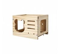 Gralara Budgie Nesting Shelter Breathable Design Parakeet Nesting Shelter Large Wooden Material Bird Breeding House, Bear