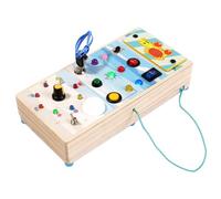 Gralara Busy Board LED Lights Board Interactive Controls Toy for Kids, Indoor, Travel, Double-Sided Ocean Maze Circuit Board