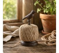 Gralara Cast Wrought-Feathered Spool Stand Look Bird Shaped Jute Thread Holder Heavy Duty Cast Iron Jute Thread Holder for Crafters, Craft Room, Bird Twine Rack 8167