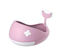Gralara Cat Litter Box, Kitten Toilet, Litter Tray with Bowl, Pink