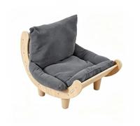 Gralara Cat Scratching Bed Lounger Perch Sofa With Surface Curved Seat And Backrest Support for Claw Care And Suitable for indoor cats family rooms dens, Gray