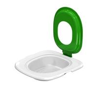 Gralara Cat Toilet-Training Device Portable Cat Toilet with Hinged Lid No Tools Required for Washroom, Home, Green