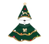 Gralara Christmas Dog Costume Pet Clothes Hat with Cloak Cat Outfit for Travel New Year Hiking, M