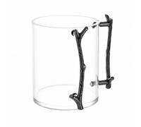 Gralara Clear Religious Washing Vessel Featuring Sculptural Branch Handle for Traditional Ceremonial Hand Washing Practices and Everyday Drinking Cup Use, 10CMX10CM