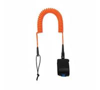 Gralara Coiled Stand-up Paddleboard Leash Saltwater Resistant 10ft Coiled surfing Cord Double Stainless Steel Swivels Paddleboard Ankle Leash for Paddleboarders, Orange
