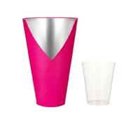 Gralara Cone Flower Box Hard Flower Packaging Box Creative for DIY Crafters , Barbie Pink , Small 14x7x22CM
