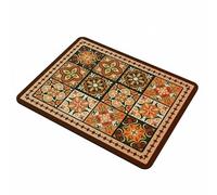 Gralara Diatomaceous Heat Resistant Diatomaceous Mineral Sink Mat Multi-Functional Absorbent for Dining Table, Coffee Bar, RV , Classic Floral , 50x60cm