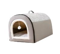 Gralara Dog Tent Pet Shelter Warm Soft Nest 2 in 1 Dog Cat Bed Portable Dog House for Outdoor, gray XL