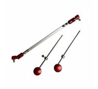 Gralara Double Bass Pedal Linkage Set Adjustable Bass Drum Beater Set Replacement Part Drum Pedal Connecting Rod for Drummers, Flat Red Beater