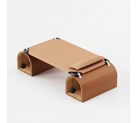 Gralara Double Tunnel Pet Bed Padded Pillow Arched Wooden Pet Bed Raised off the Floor, Brown, Tunnel Cat Bed
