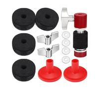 Gralara Drum Felt Pads Cymbal Felt Washer Drum Clutch Hat Clutch Set Cushion Pad With Simple Install And Stable Hold For Organized Drum Hardware Suitable for, Red