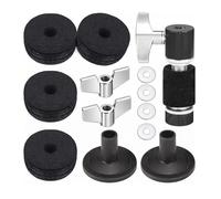 Gralara Drum Felt Pads Cymbal Felt Washer Drum Clutch Hat Clutch Set Cushion Pad With Simple Install And Stable Hold For Organized Drum Hardware Suitable for, Black