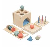 Gralara Educational Activity Box Educational Color Sorting Box Smooth Edges Sensory Matching Toy for Young Children