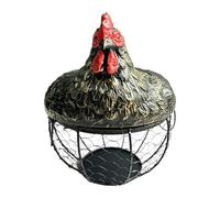 Gralara Egg Basket with Lid in The Shape of A, Fresh Egg Collection Basket, Egg Holder, Gold