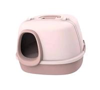 Gralara Enclosed Cat Litter Tray Hooded Pet Litter Tray Detachable Kitten Potty Pan Potty Toilet, pink