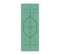 Gralara Exercise Mat Non-Slip Exercise Mat with Carrying Strap Portable for Yogis, Teal Green, Star And Moon Pattern