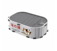 Gralara Felt Cat Bed Canned Shape Cat House Cave Nest With Breathable Felt And Fast Assembly Scratch Friendly Walls And Cozy Retreat For Security suitable for, 51.5 31.5 16.5cm, White Gray