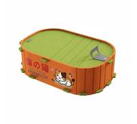 Gralara Felt Cat Bed Canned Shape Cat House Cave Nest With Breathable Felt And Fast Assembly Scratch Friendly Walls And Cozy Retreat For Security suitable for, 51.5 31.5 16.5cm, Orange Green