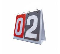 Gralara Flip Scoreboard Smooth Turning Tabletop Score Keeper Manual Score Turner for Coaches, Teachers, Table Tennis, Red Gray, Plastic Wp 2-Digit