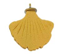 Gralara Ginkgo Leaf Parrot Stand for Birds, Easy Setup Resin Perch, Yellow