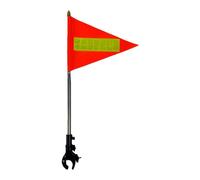 Gralara Golf Flagpole Telescopic Support Vehicle Adjustable Reflective Flag Quick Attachment Nylon Structure for Golf Boats, Gold Top 20x30cm