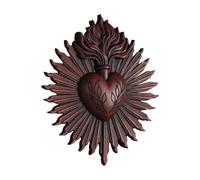 Gralara Gothic Heart Wall Artwork, Sacrament Figure for Home and Hotel, red