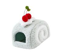 Gralara Hamster Bed House Pet Hideaway Sleeping Place Cozy Nest Windproof Fleece with Darkened Interior And Wide Entrance for Rabbits Living Room Hot, Blue