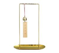 Gralara Hanging Calligraphy Brush Rack, Multifunctional Holder with Tray for Indoor Use, Gold B