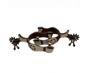 Gralara Horse Riding Aids Silver-Toned Boot Goad Open Shape Equestrian Gear