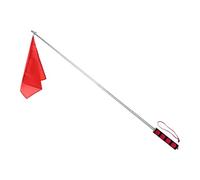 Gralara Horse Training Flag with Retractable Pole - Portable Telescopic Equestrian Training Equipment, Handheld Flagpole with Bright Flag for Competition, Referee Signaling & Tour Guiding, Red Handle