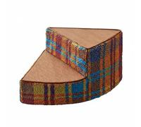 Gralara Industrial Ladder Ergonomic Curved Pet Steps Foam Stair Removable Non-Slip Washable Cover Traction Support Suitable for Elderly Cats and Small Dogs at Home, Colorful Plaid, 2-Step 45-29cm