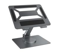 Gralara Laptop Stand with Dock Station Metal Dock Station Laptop Stand Swivel for Professionals, Students, Home Office, Desk, Study, Gunmetal