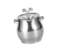 Gralara Lard Container Storage Jar Easy Grip Handle with Dust Lid Can Lard Strainer for Camping Storing Kitchen Cooking, 1.5 L 10cmx18cm