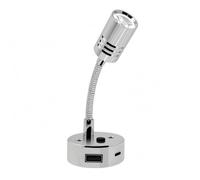 Gralara LED Reading Lamp Push-Button Chrome Desk Lamp Energy Saving Lighting Fixture