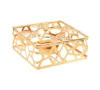 Gralara Luxury Teapot Warmer Teapot Heater,Stylish Hollow Frame,Beautiful Heating Base Tea Light Warmer for Camping Hotel Kitchen, Square, Rhombus